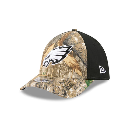 Philadelphia Eagles Poly Realtree 39THIRTY M-Crown A-Frame Stretch Fit Hat