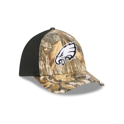 Philadelphia Eagles Poly Realtree 39THIRTY M-Crown A-Frame Stretch Fit Hat