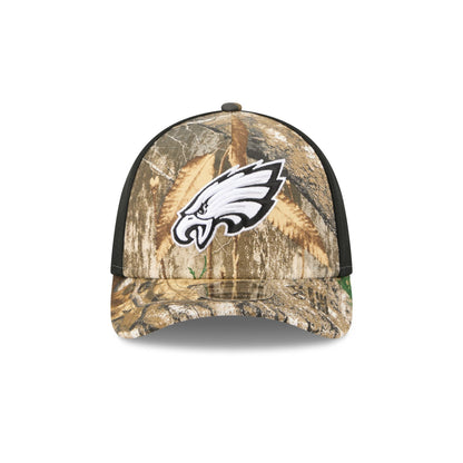 Philadelphia Eagles Poly Realtree 39THIRTY M-Crown A-Frame Stretch Fit Hat