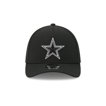 Dallas Cowboys Poly Black & White 39THIRTY M-Crown A-Frame Stretch Fit Hat