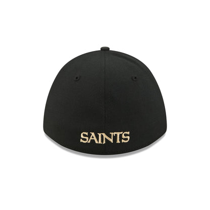 New Orleans Saints Poly 39THIRTY M-Crown A-Frame Stretch Fit Hat