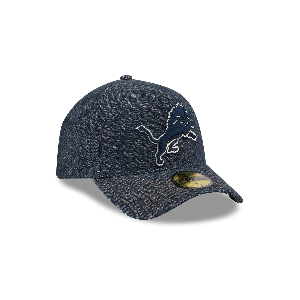 Detroit Lions Denim 59FORTY A-Frame Fitted Hat