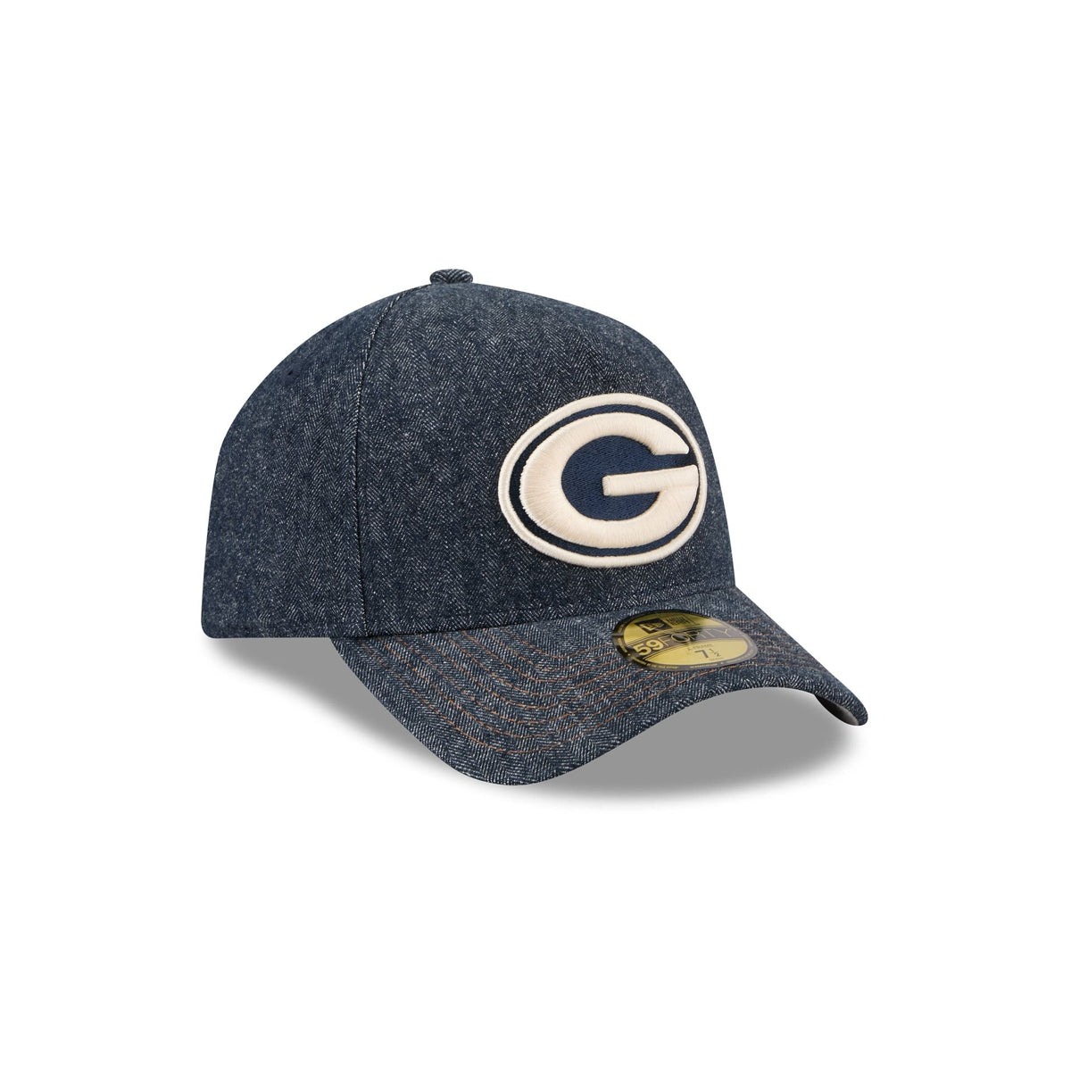 Green Bay Packers Denim 59FORTY A-Frame Fitted Hat