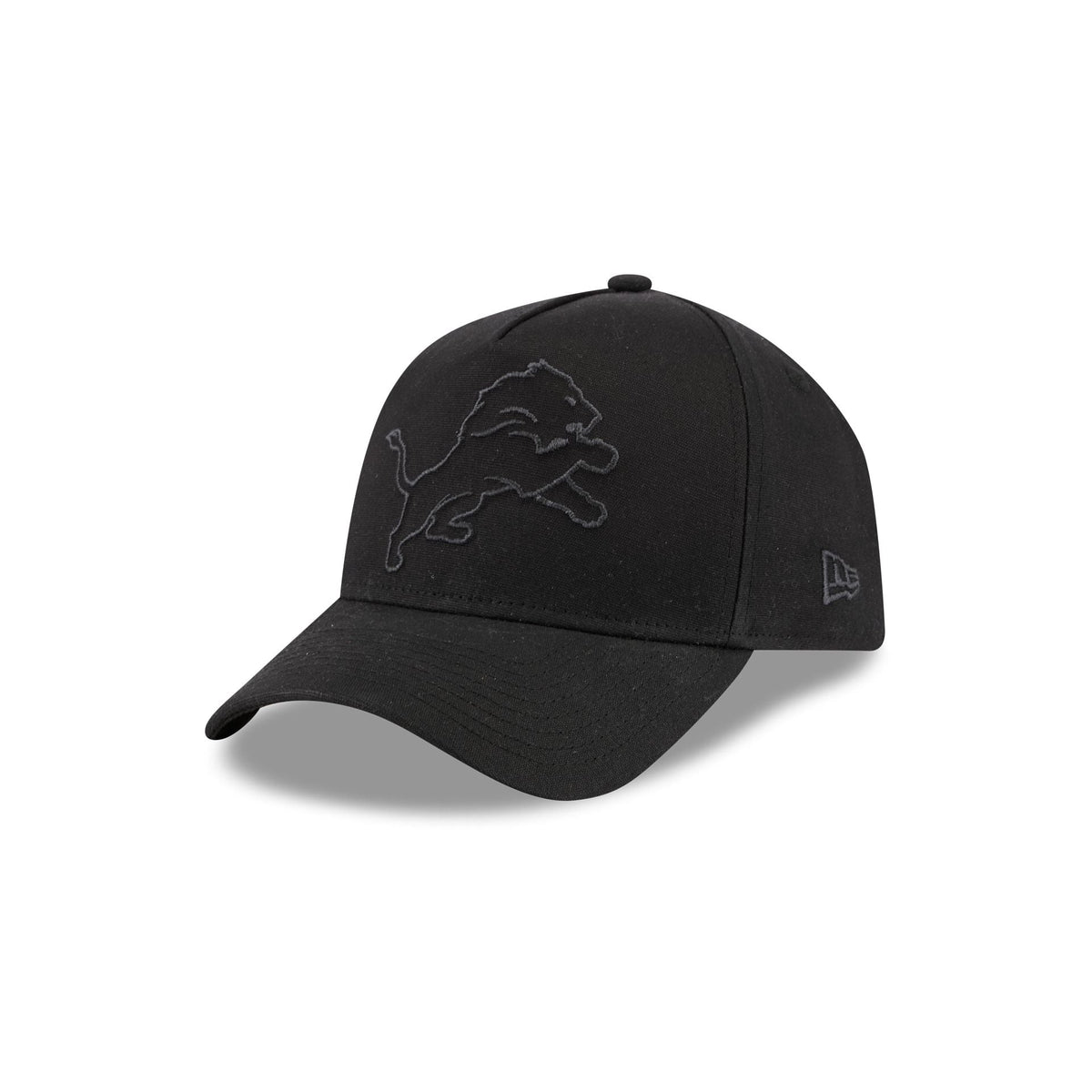 Detroit Lions Waxed Canvas Black 59FORTY A-Frame Fitted Hat