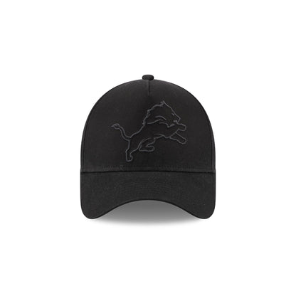 Detroit Lions Waxed Canvas Black 59FORTY A-Frame Fitted Hat