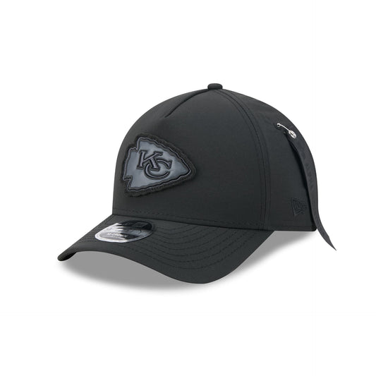 Alpha Industries x Kansas City Chiefs Nylon Black 9FORTY M-Crown A-Frame Snapback Hat