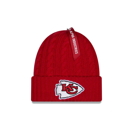 Alpha Industries x Kansas City Chiefs Cable Knit Hat