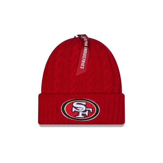 Alpha Industries x San Francisco 49ers Cable Knit Hat