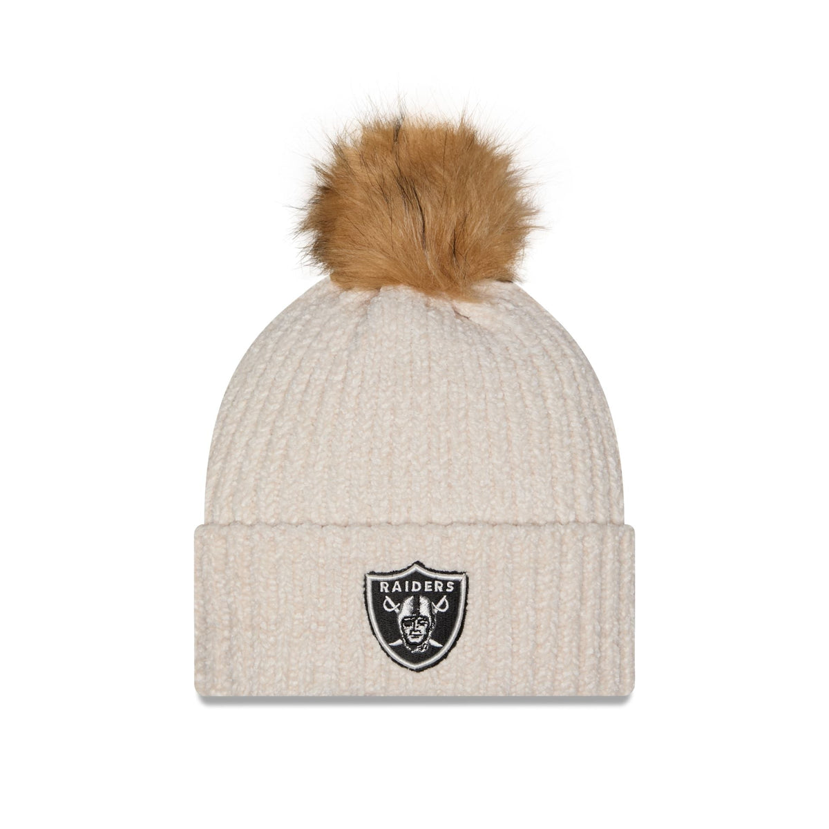 Las Vegas Raiders Women's Sandy Linen Pom Knit Hat