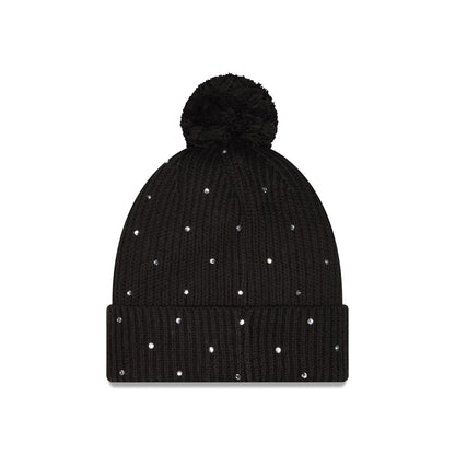 Las Vegas Raiders Women's Rhinestone Pom Knit Hat
