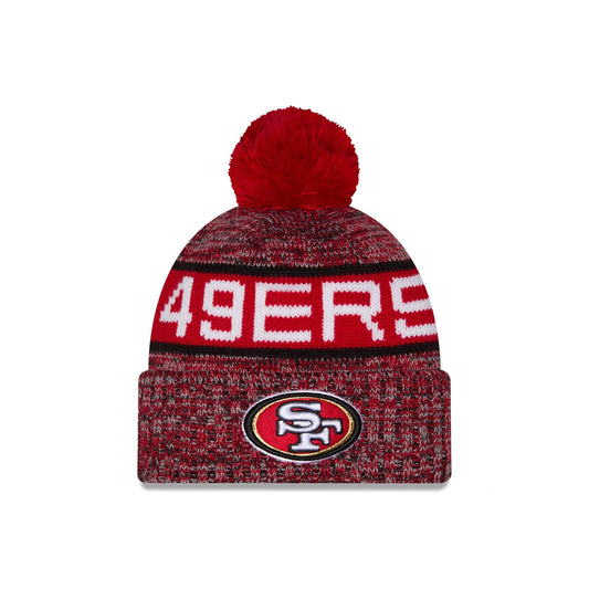 San Francisco 49ers Tri Color Pom Knit Hat