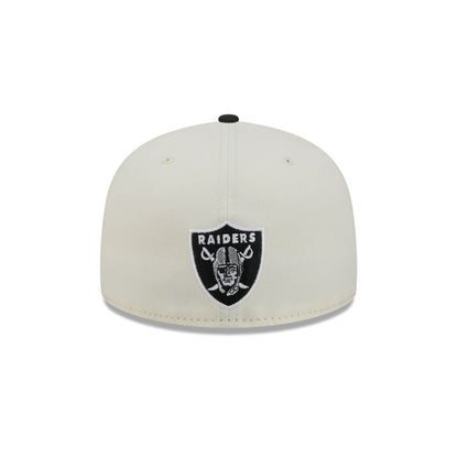Las Vegas Raiders Deceptor Chrome White 59FIFTY Fitted Hat