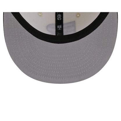 Las Vegas Raiders Deceptor Chrome White 59FIFTY Fitted Hat
