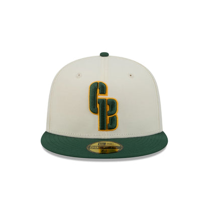 Green Bay Packers Deceptor Chrome White 59FIFTY Fitted Hat