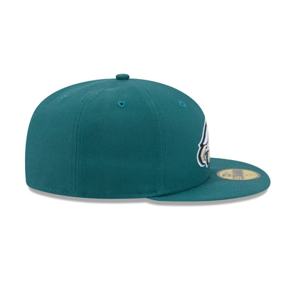 Philadelphia Eagles Side Script 59FIFTY Fitted Hat