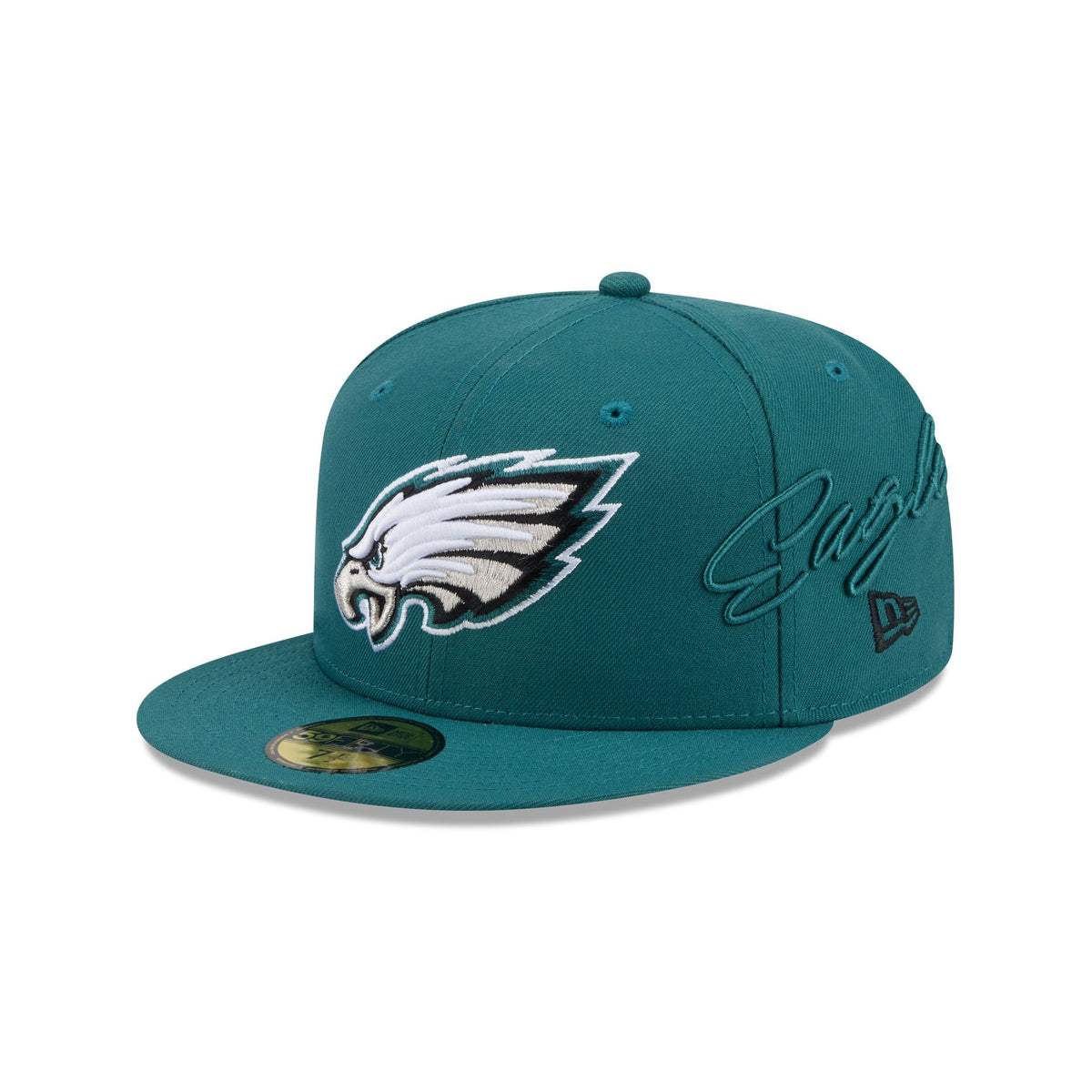 Philadelphia Eagles Side Script 59FIFTY Fitted Hat