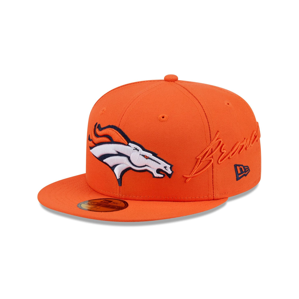 Denver Broncos Side Script 59FIFTY Fitted Hat