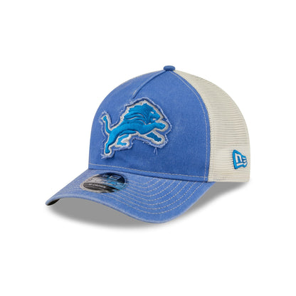 Detroit Lions Frayed Logo 9FORTY M-Crown A-Frame Trucker Hat