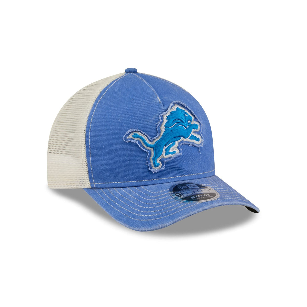 Detroit Lions Frayed Logo 9FORTY M-Crown A-Frame Trucker Hat