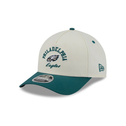 Philadelphia Eagles Arched Graphic Chrome White 9FORTY M-Crown A-Frame Snapback Hat