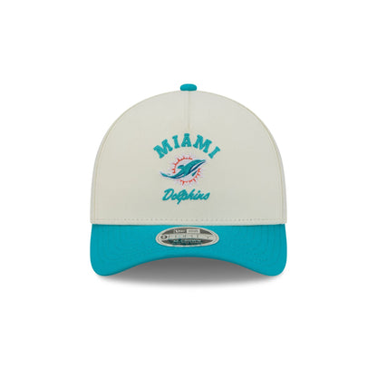 Miami Dolphins Arched Graphic Chrome White 9FORTY M-Crown A-Frame Snapback Hat