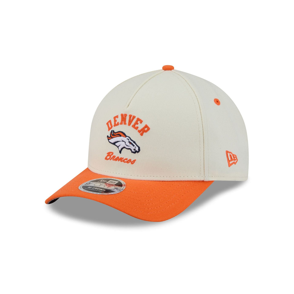 Denver Broncos Arched Graphic Chrome White 9FORTY M-Crown A-Frame Snapback Hat