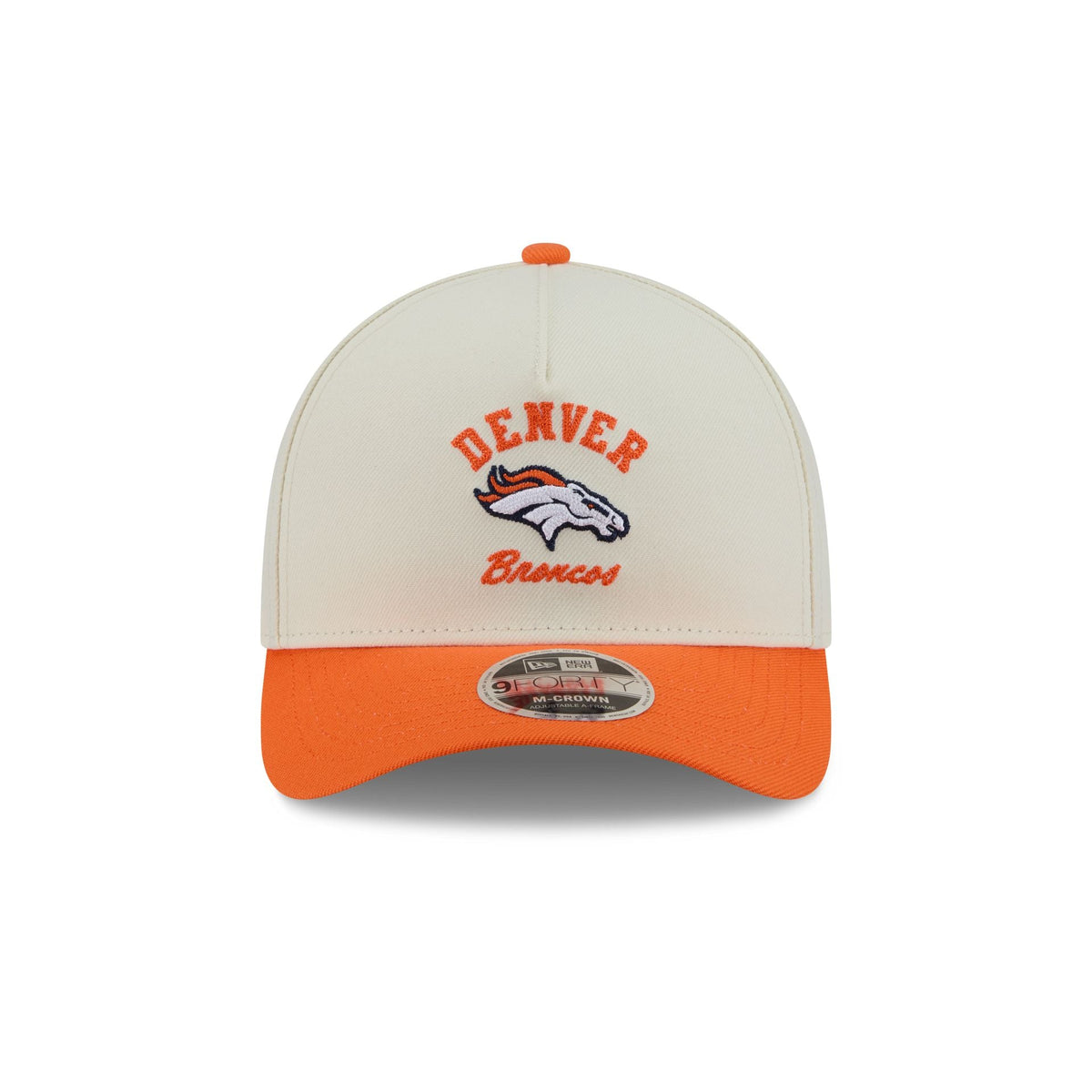 Denver Broncos Arched Graphic Chrome White 9FORTY M-Crown A-Frame Snapback Hat