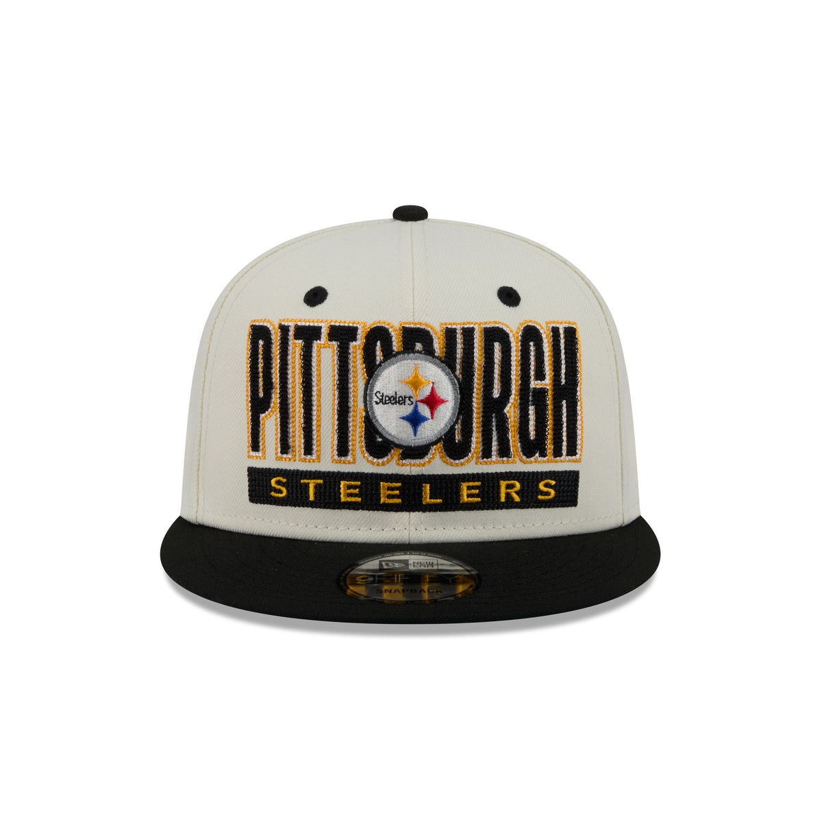 Pittsburgh Steelers Classic Stacked Chrome 9FIFTY Snapback Hat