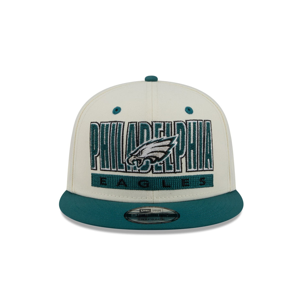 Philadelphia Eagles Classic Stacked Chrome 9FIFTY Snapback Hat