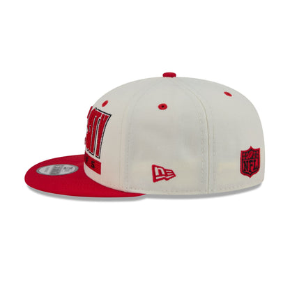 Kansas City Chiefs Classic Stacked Chrome 9FIFTY Snapback Hat