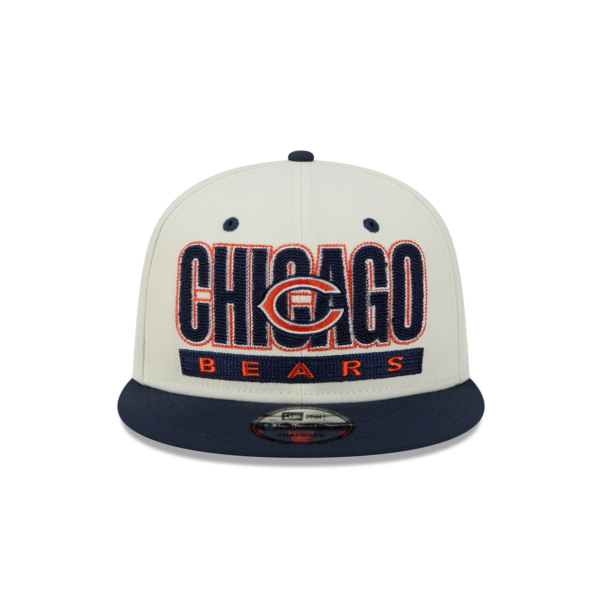 Chicago Bears Classic Stacked Chrome 9FIFTY Snapback Hat