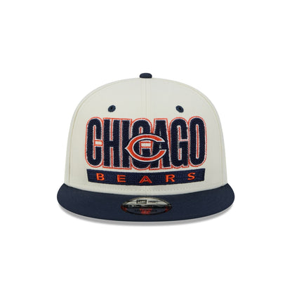 Chicago Bears Classic Stacked Chrome 9FIFTY Snapback Hat