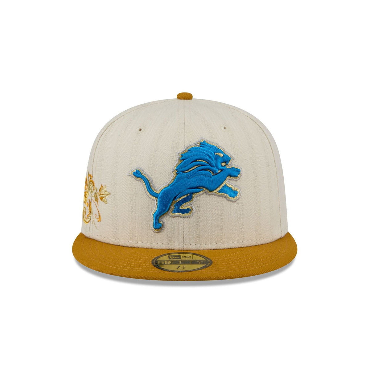 Detroit Lions Chrome Herringbone 59FIFTY Fitted Hat