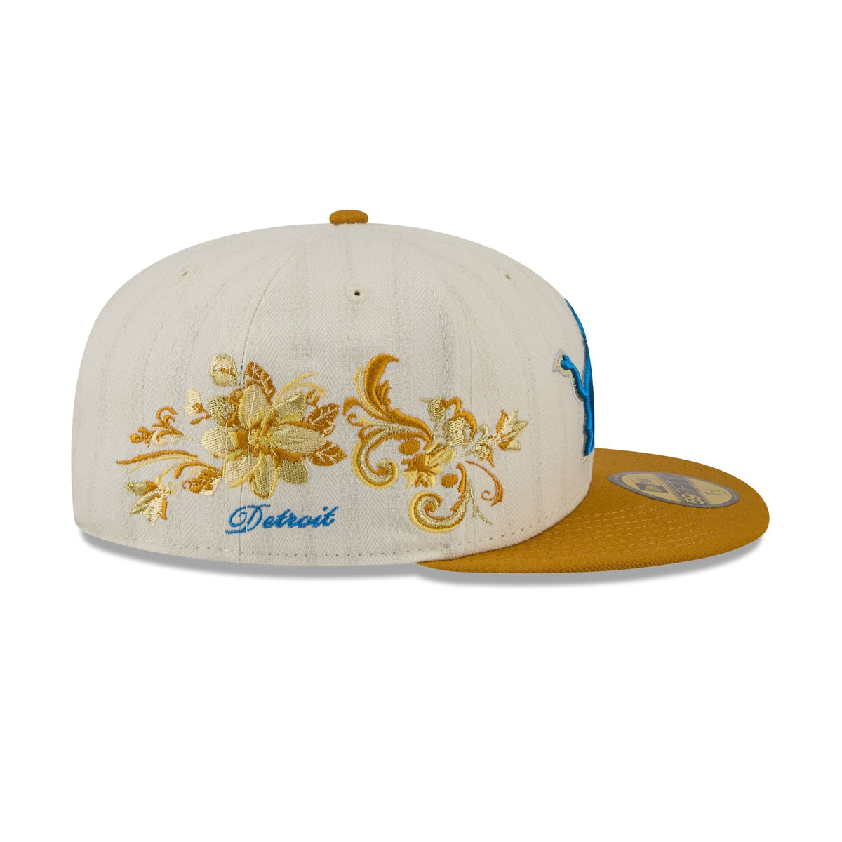 Detroit Lions Chrome Herringbone 59FIFTY Fitted Hat