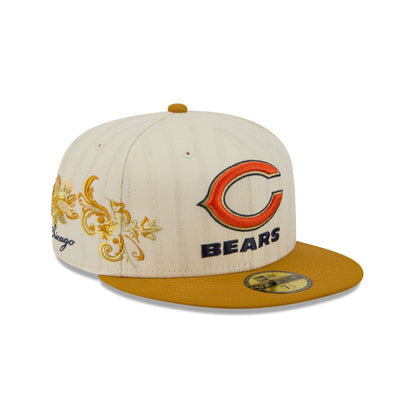 Chicago Bears Chrome Herringbone 59FIFTY Fitted Hat