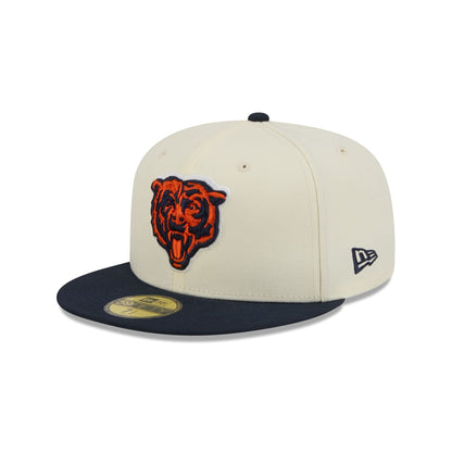 Chicago Bears Chrome White Basic 59FIFTY Fitted Hat