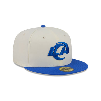 Los Angeles Rams Chrome White Basic 59FIFTY Fitted Hat
