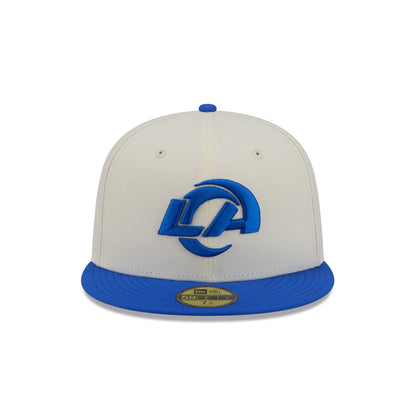 Los Angeles Rams Chrome White Basic 59FIFTY Fitted Hat