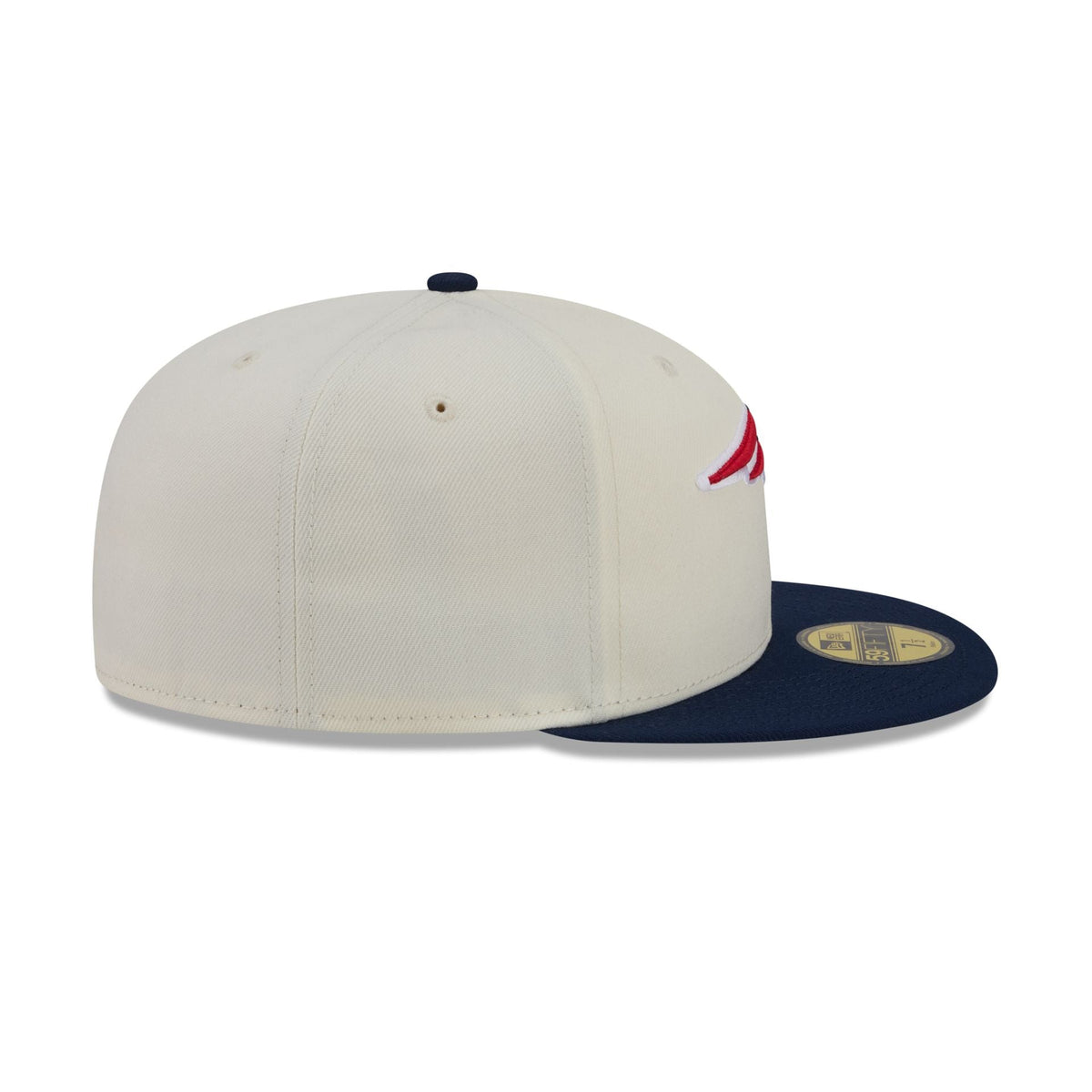 New England Patriots Chrome White Basic 59FIFTY Fitted Hat