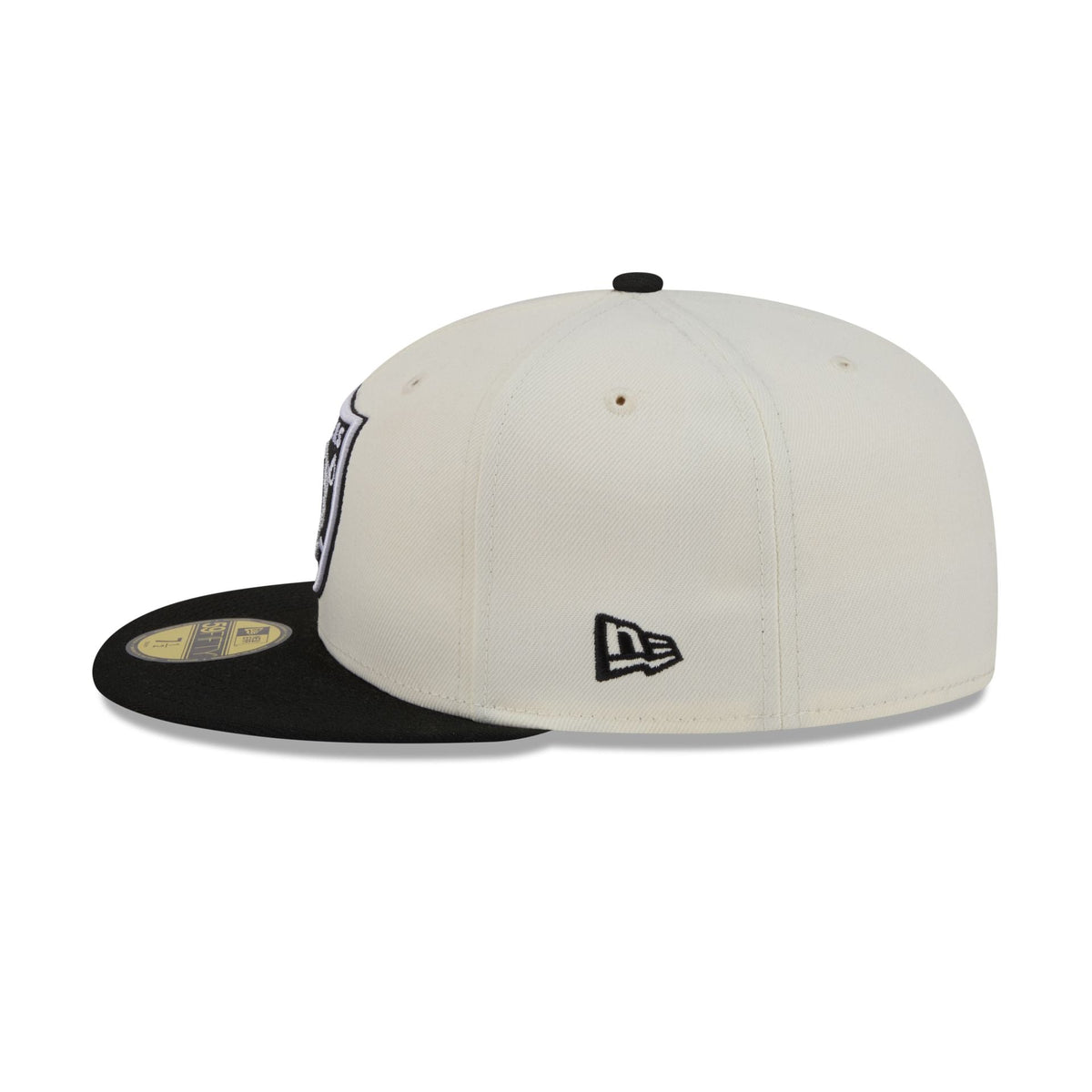 Las Vegas Raiders Chrome White Basic 59FIFTY Fitted Hat