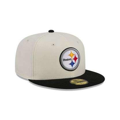 Pittsburgh Steelers Chrome White Basic 59FIFTY Fitted Hat