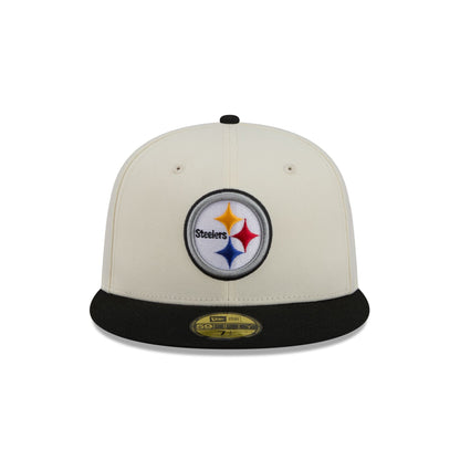 Pittsburgh Steelers Chrome White Basic 59FIFTY Fitted Hat