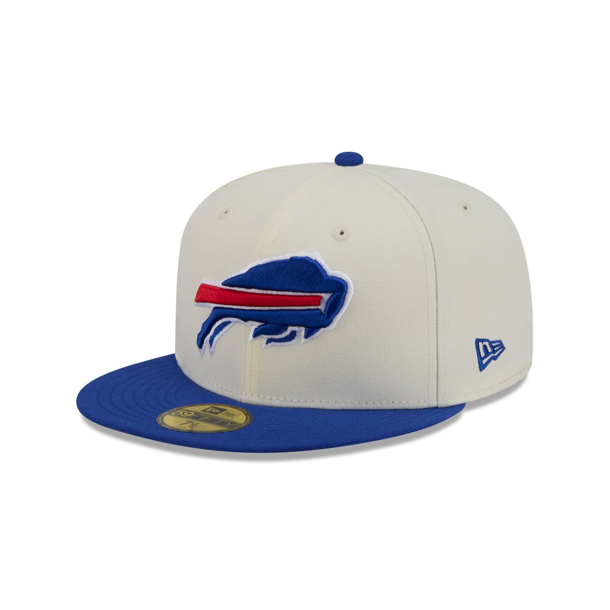 Buffalo Bills Chrome White Basic 59FIFTY Fitted Hat