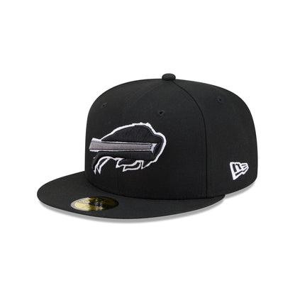 Buffalo Bills Black and White Basic 59FIFTY Fitted Hat