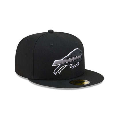 Buffalo Bills Black and White Basic 59FIFTY Fitted Hat