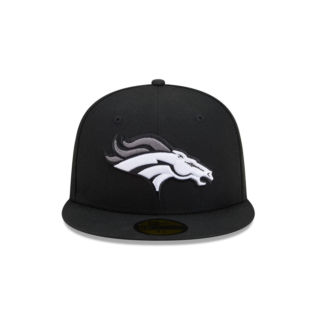 Denver Broncos Black and White Basic 59FIFTY Fitted Hat