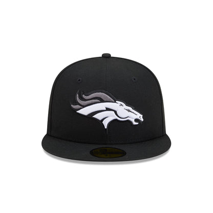 Denver Broncos Black and White Basic 59FIFTY Fitted Hat