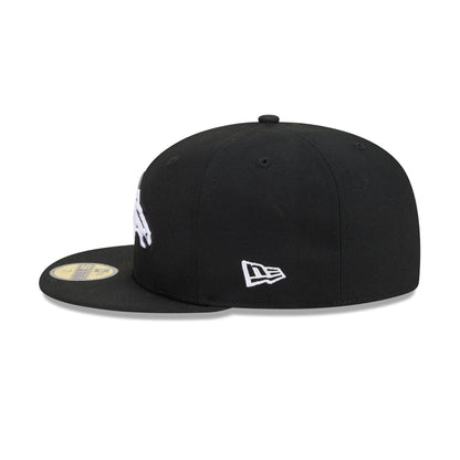 Denver Broncos Black and White Basic 59FIFTY Fitted Hat