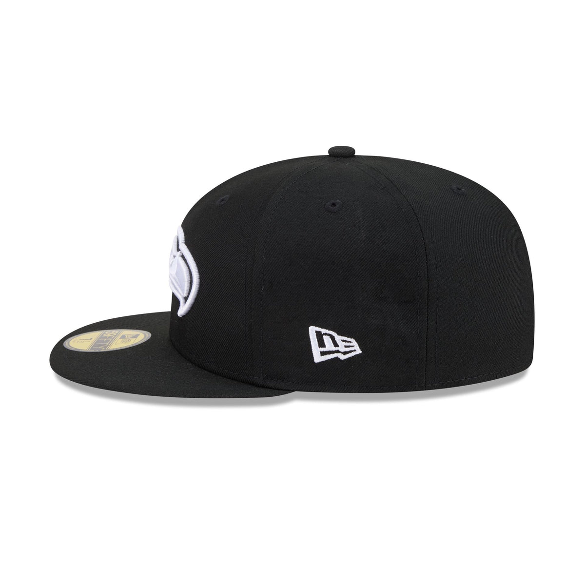 Seattle Seahawks Black and White Basic 59FIFTY Fitted Hat
