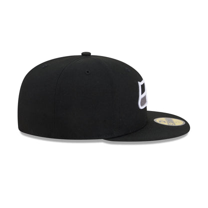 Seattle Seahawks Black and White Basic 59FIFTY Fitted Hat